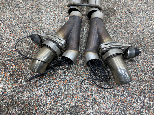 2018 DODGE CHALLENGER SCAT PACK STAINLESS X PIPE WITH EXHAUST CUT OUT ELECTRONIC TURN DOWN PIPES