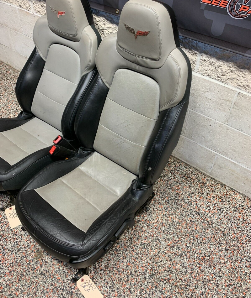 2013 CORVETTE C6 GRANDSPORT OEM FRONT SEATS GREY