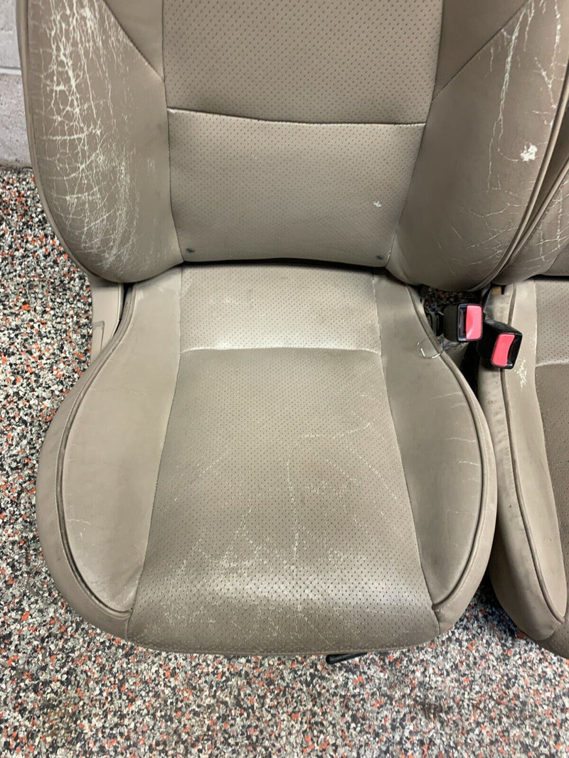 2004 MAZDA MIATA OEM TAN LEATHER FRONT SEATS DRIVER PASSENGER