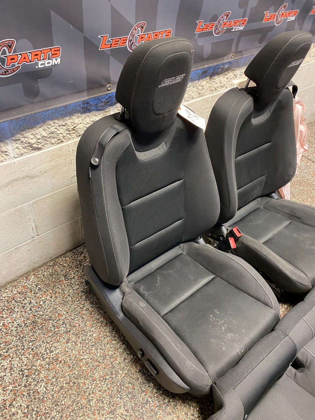 2015 CAMARO SS OEM FRONT AND REAR SEATS BLACK CLOTH USED **READ**