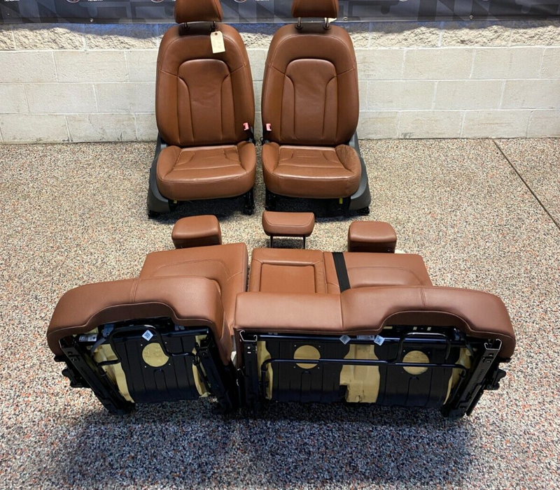 2012 AUDI Q5 3.2 S LINE OEM FRONT REAR SEATS BROWN RARE NICE CONDITION!!