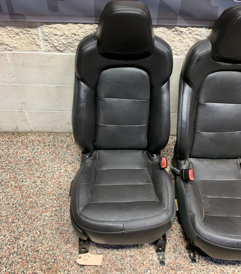 2012 CORVETTE C6 GRANDSPORT OEM BLACK LEATHER FRONT SEATS