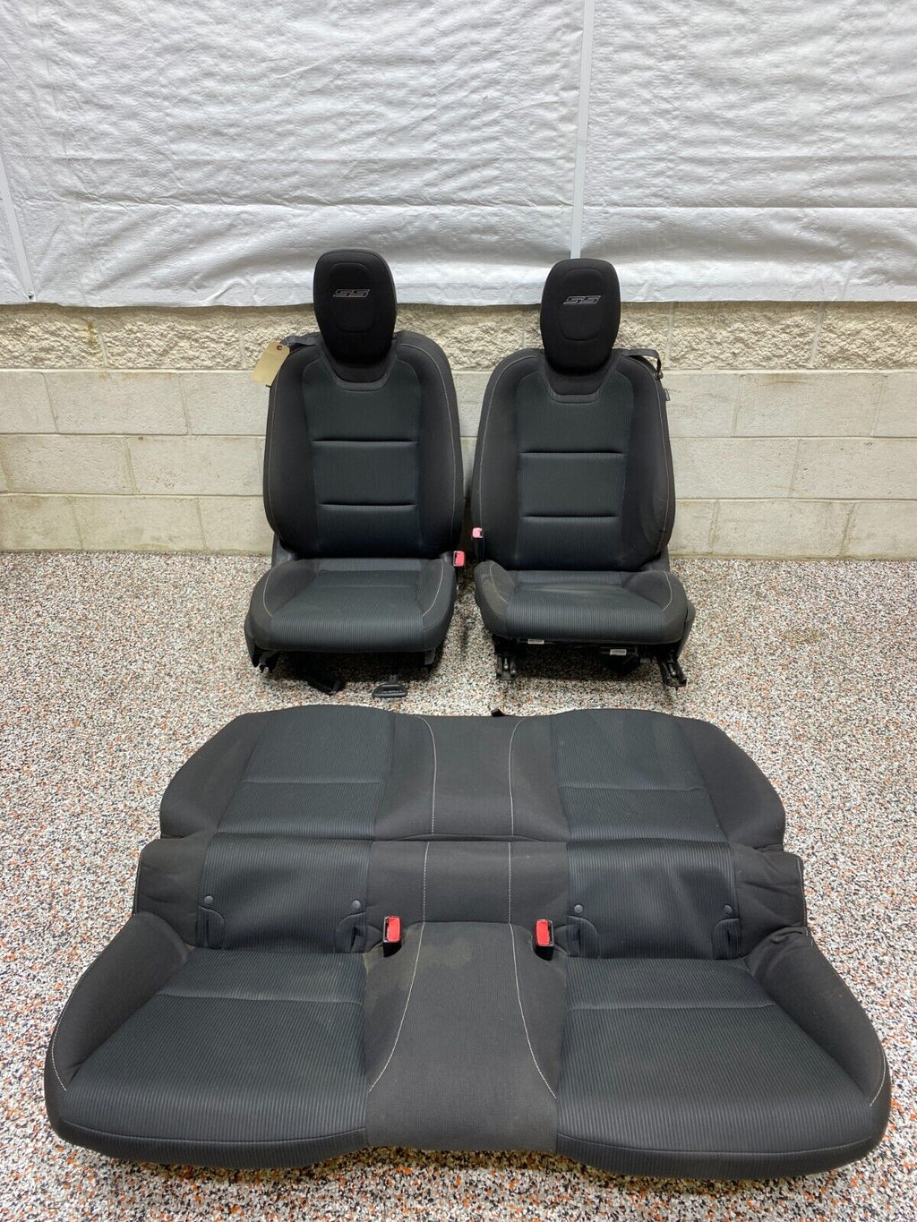 2010 CAMARO SS OEM SEAT SET FRONT REAR BLACK CLOTH SEATS NICE CONDITION! USED