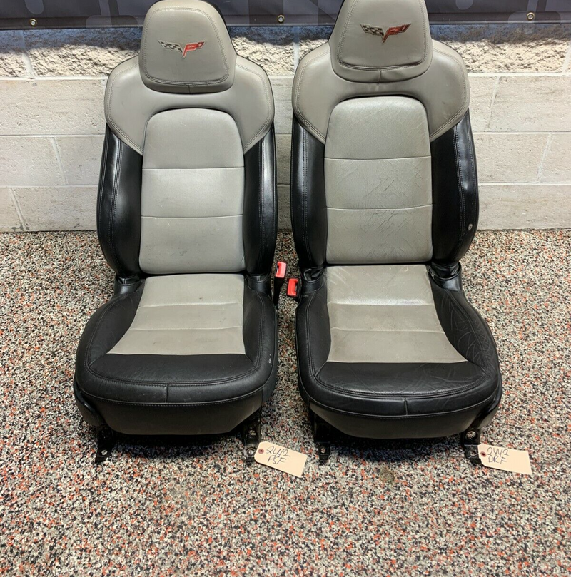 2013 CORVETTE C6 GRANDSPORT OEM FRONT SEATS GREY