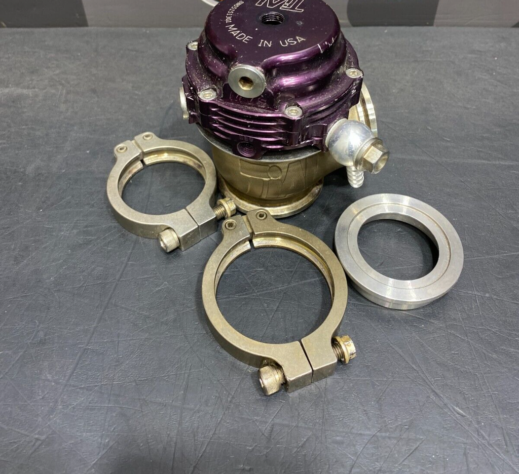 2008 EVOLUTION X EVO 10 TIAL 38MM MVS WASTEGATE PURPLE WITH CLAMPS AND INLET