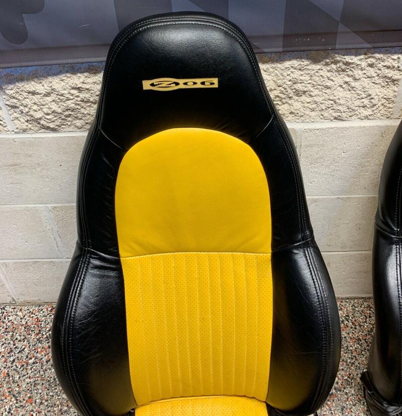 2001 CORVETTE C5 Z06 FRONT SEATS W/ YELLOW COVERS