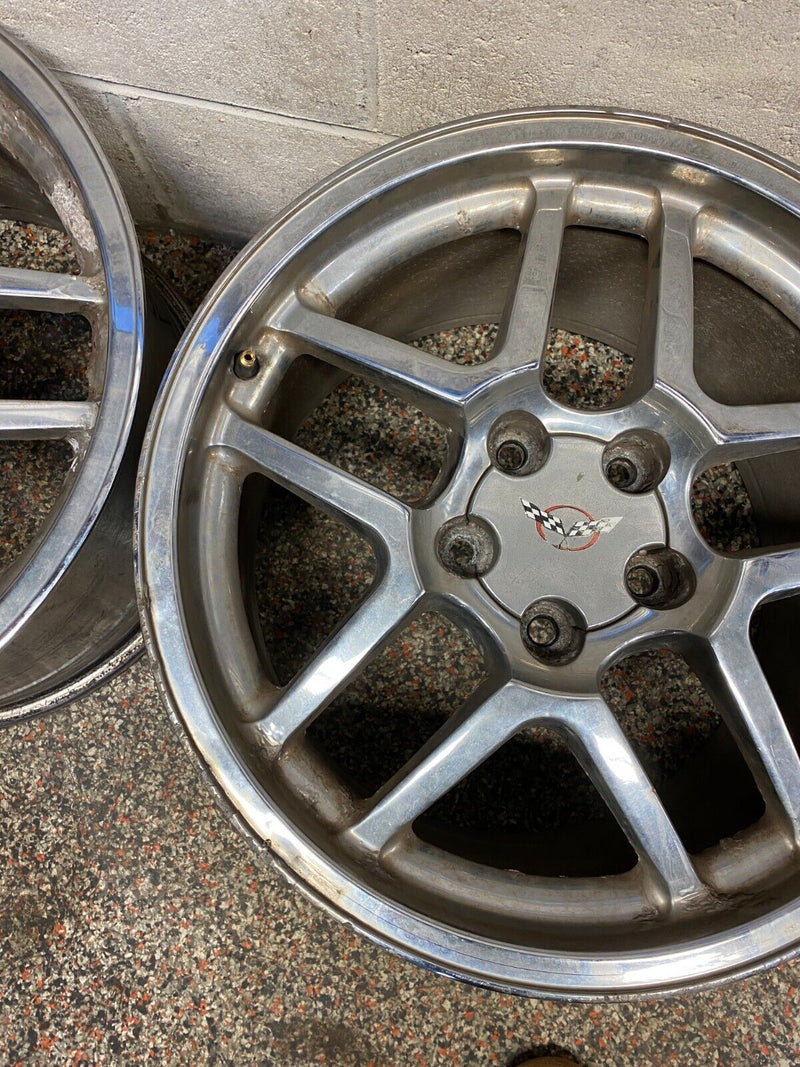 2001 CHEVY CORVETTE C5 Z06 SPEEDLINE RIMS WHEELS SET OF (4) USED NICE!! **READ**