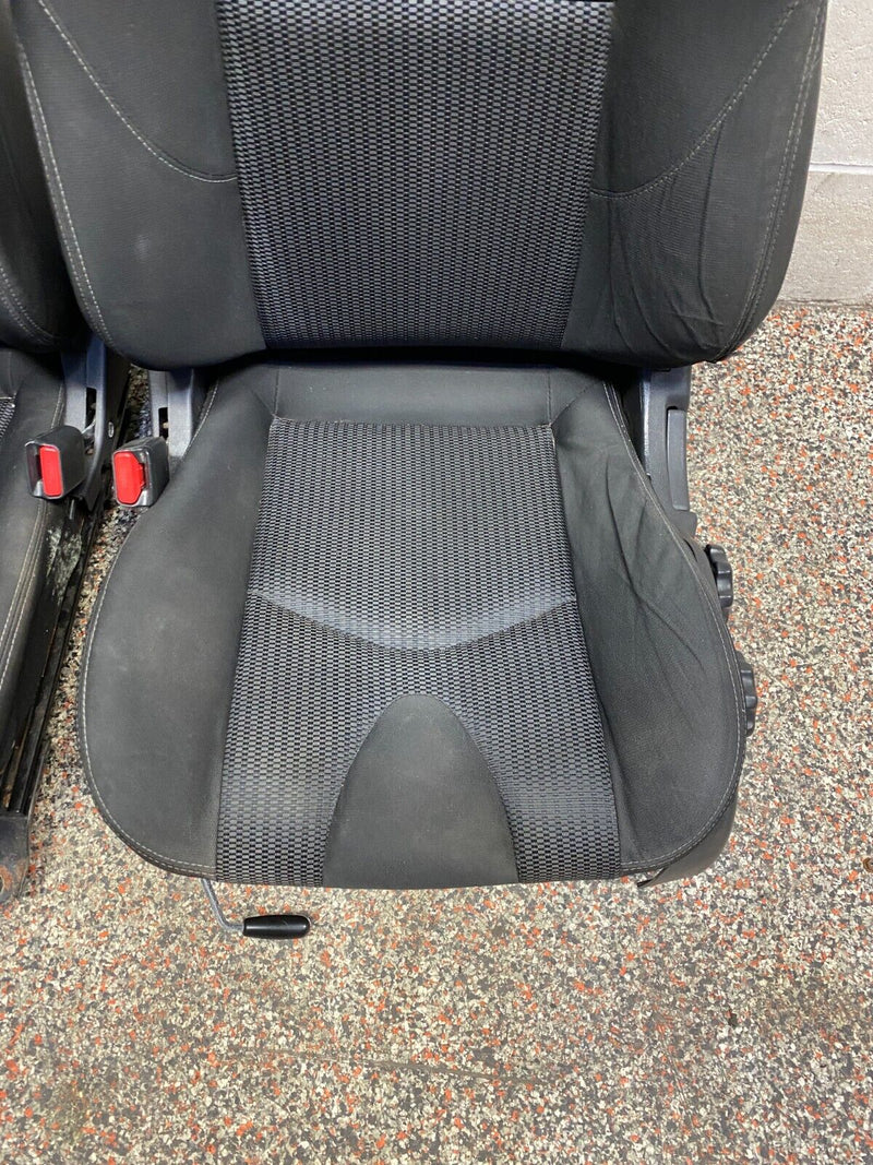2011 NISSAN 370Z SPORT SEATS DRIVER PASSENGER BLACK CLOTH USED OEM