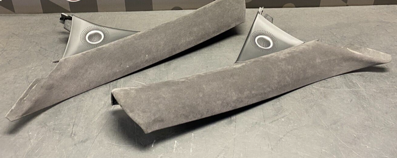 2012 AUDI R8 GT V10 OEM ALCANTARA A PILLAR INTERIOR TRIM PAIR DR PS USED OEM