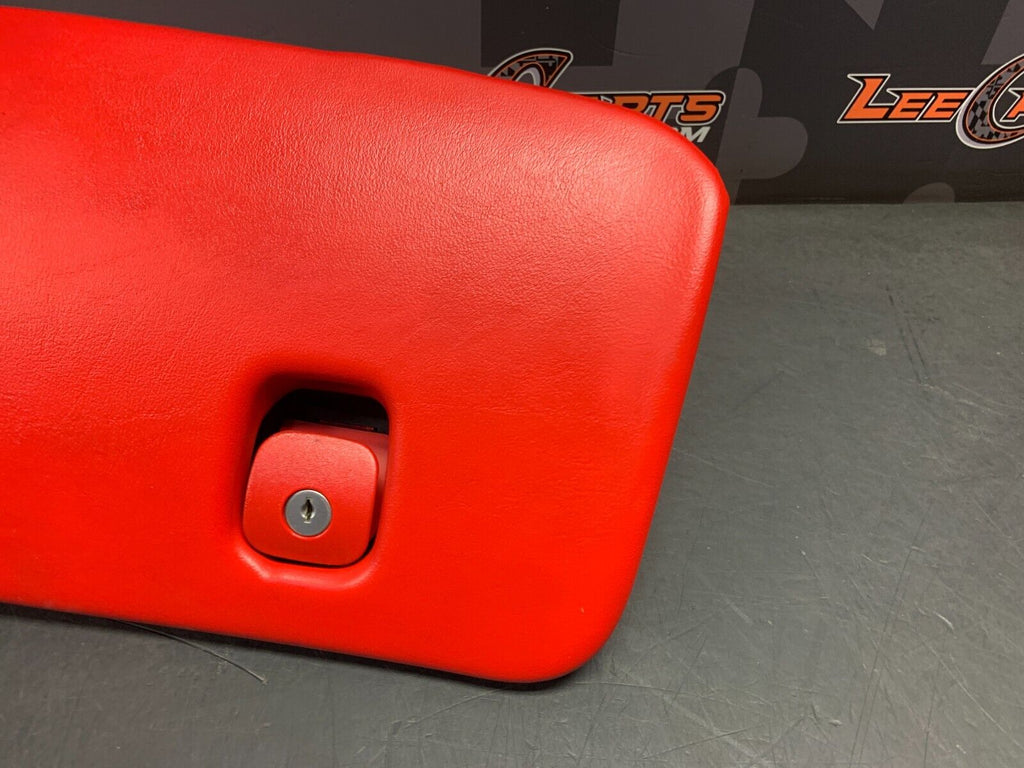 2001 CORVETTE C5 OEM RED GLOVE BOX WITH LATCH USED **DAMAGE READ**