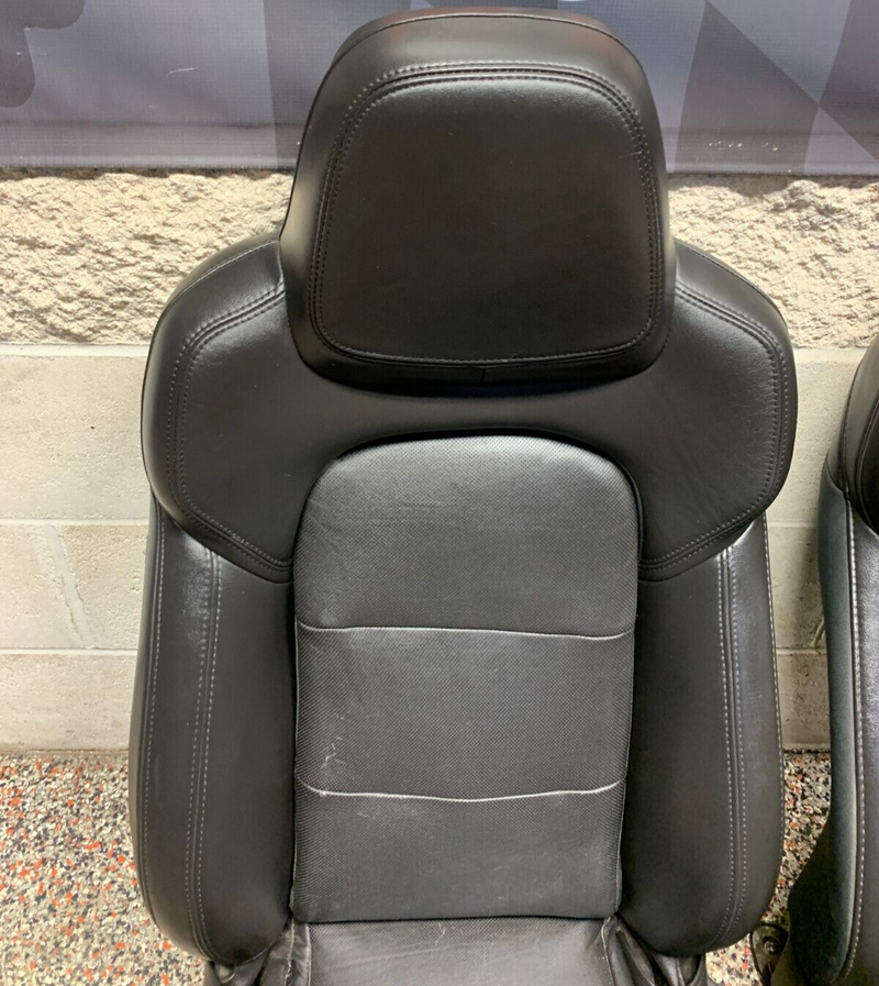 2012 CORVETTE C6 GRANDSPORT OEM BLACK LEATHER FRONT SEATS