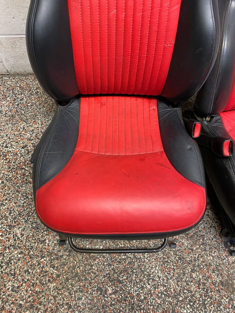 2001 CORVETTE C5 Z06 OEM MOD RED SEATS PAIR DR PS USED **NEED RECOVERED**