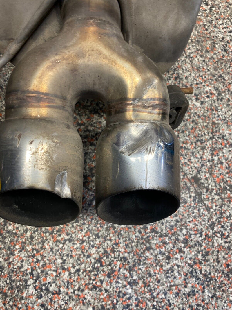 2005 CORVETTE C6 CORSA CATBACK EXHAUST QUAD TIPS USED **SEE PICS, MINOR DAMAGE**