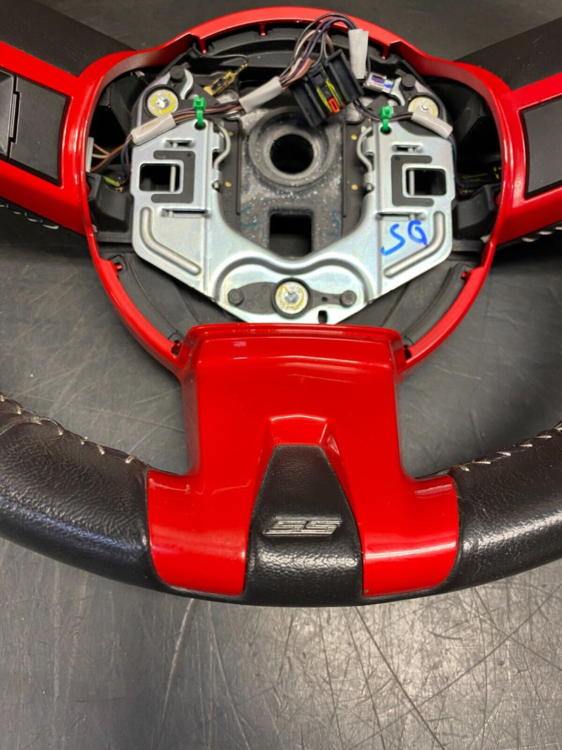 2011 CHEVROLET CAMARO SS OEM STEERING WHEEL RED PAINTED TRIM A/T USED