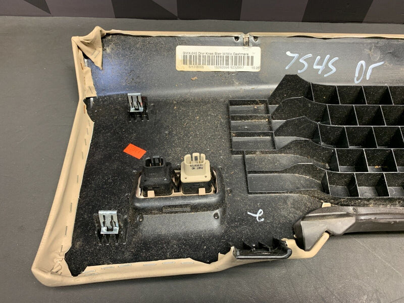 2005 CORVETTE C6 OEM TAN DRIVE KNEE PANEL W/ SWITCHES