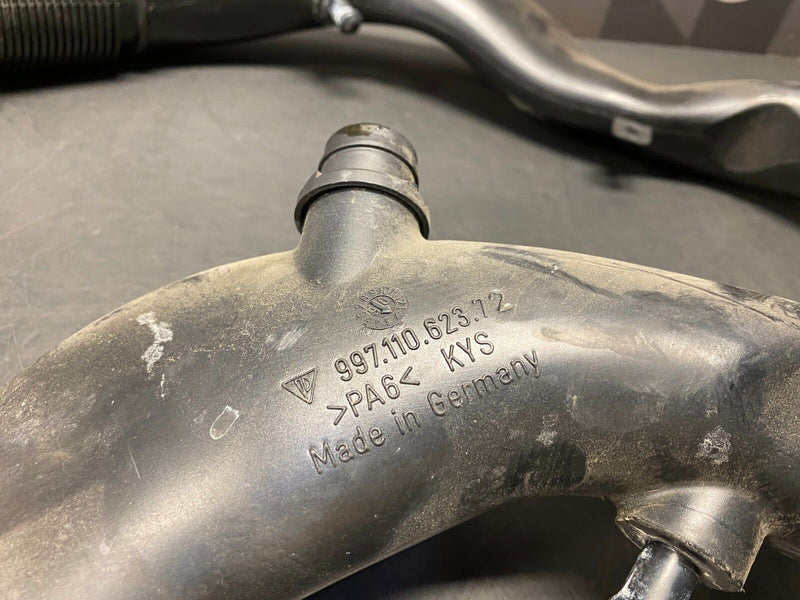2007 PORSCHE 911 TURBO 997.1 OEM TURBO INLET PIPES PAIR DR PS USED