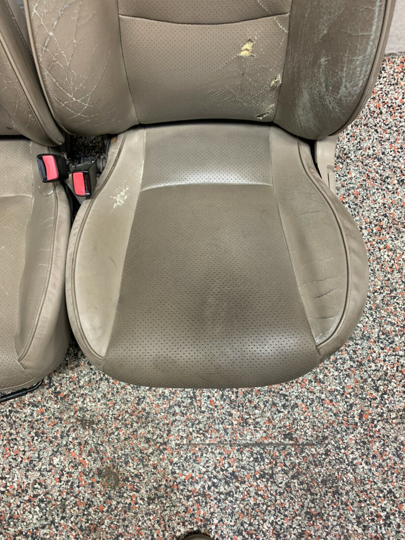 2004 MAZDA MIATA OEM TAN LEATHER FRONT SEATS DRIVER PASSENGER