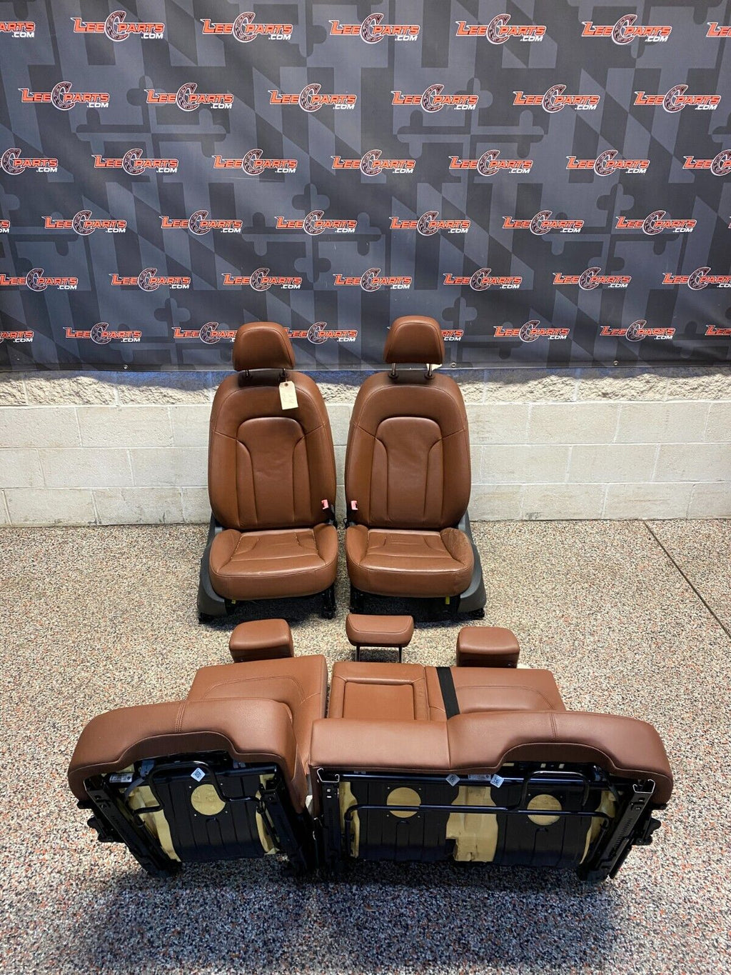 2012 AUDI Q5 3.2 S LINE OEM FRONT REAR SEATS BROWN RARE NICE CONDITION!!