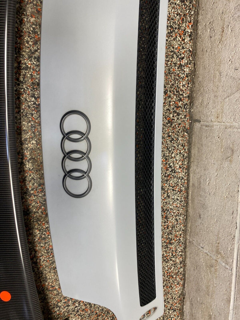 2012 AUDI R8 GT OEM COUPE MATTE CARBON FIBER REAR WING SPOILER SET USED RARE!!