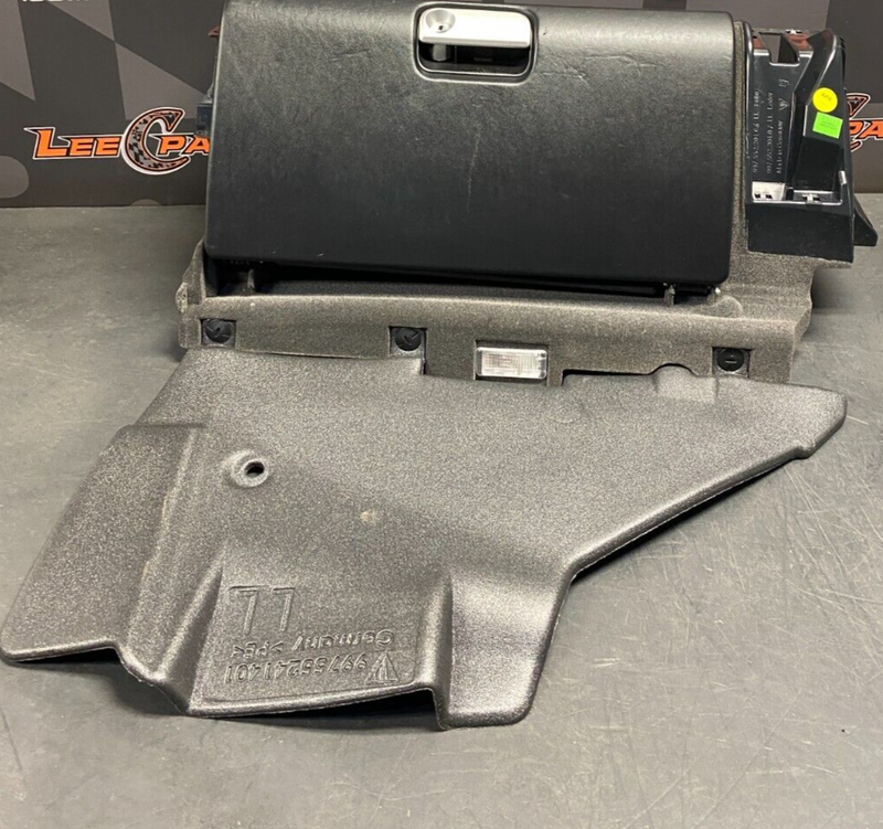 2012 PORSCHE 911 TURBO S 997.2 OEM BLACK LEATHER GLOVEBOX ASSEMBLY USED