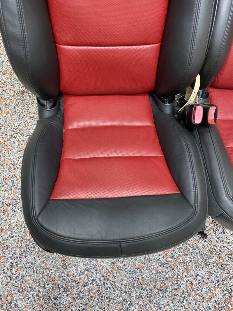 2012 CORVETTE C6 GRANDSPORT OEM BLACK RED LEATHER FRONT SEATS PAIR RARE!! NICE!