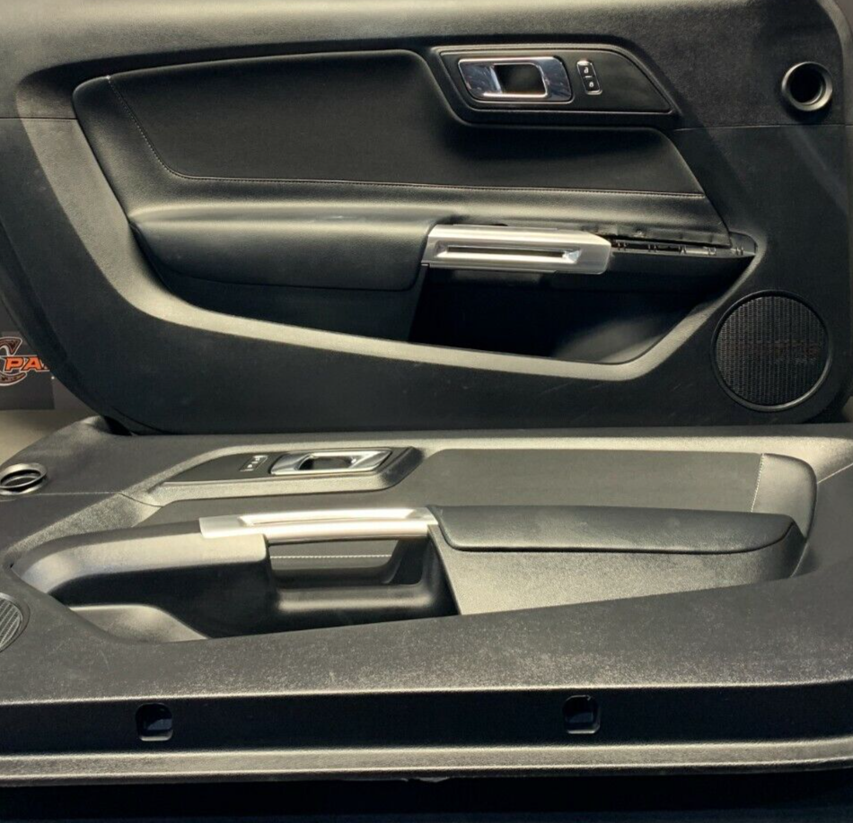 2017 FORD MUSTANG GT OEM BLACK LEATHER DOOR PANELS