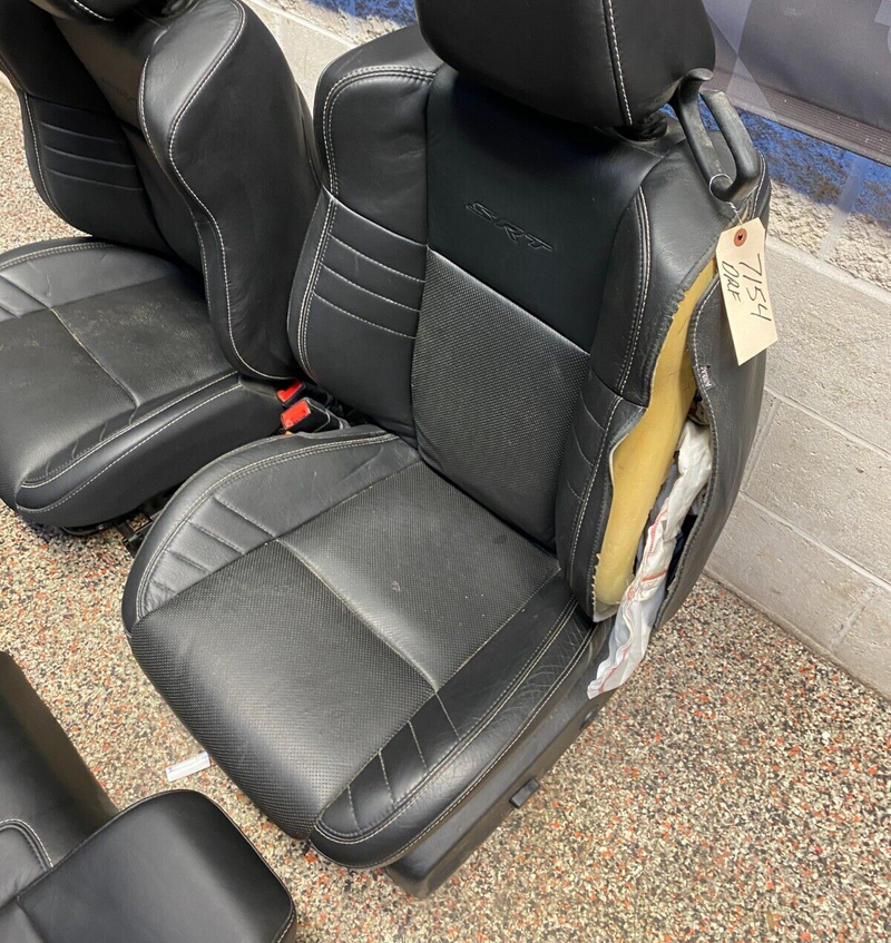 2016 DODGE CHALLENGER HELLCAT OEM FULL BLACK LEATHER FRONT REAR SEATS SET *READ*