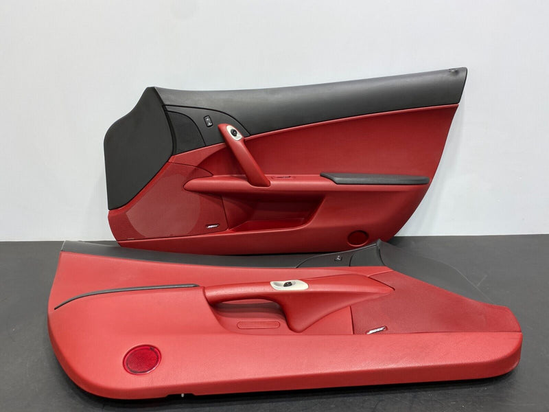 2013 CORVETTE C6 GRANDSPORT OEM COBALT RED BLACK DOOR PANELS LOADED PAIR USED