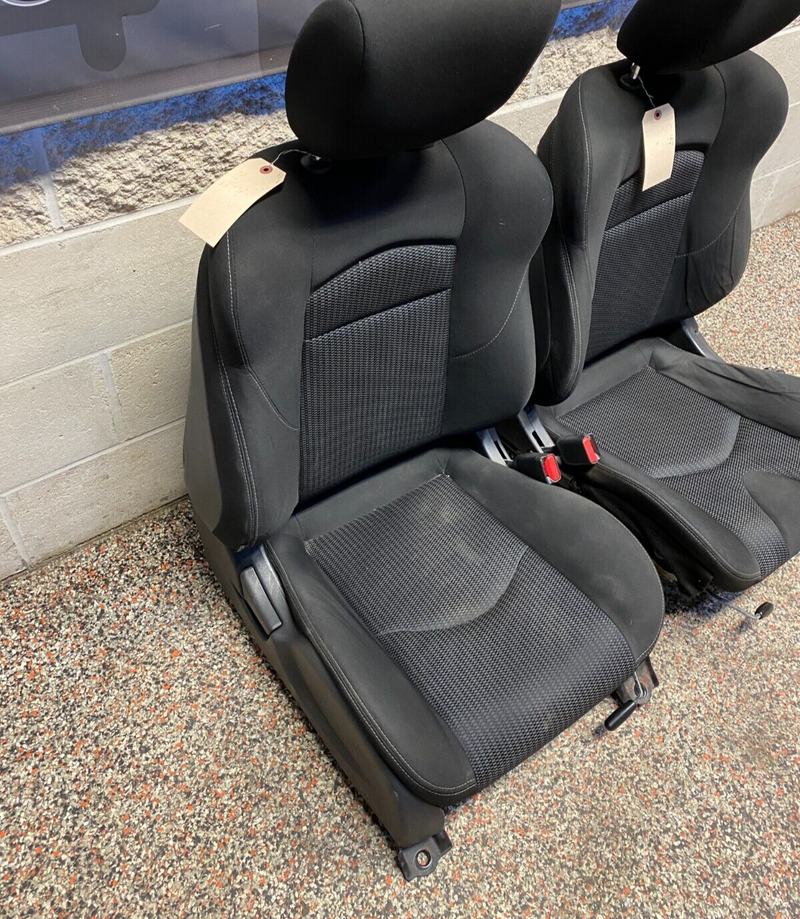 2011 NISSAN 370Z SPORT SEATS DRIVER PASSENGER BLACK CLOTH USED OEM