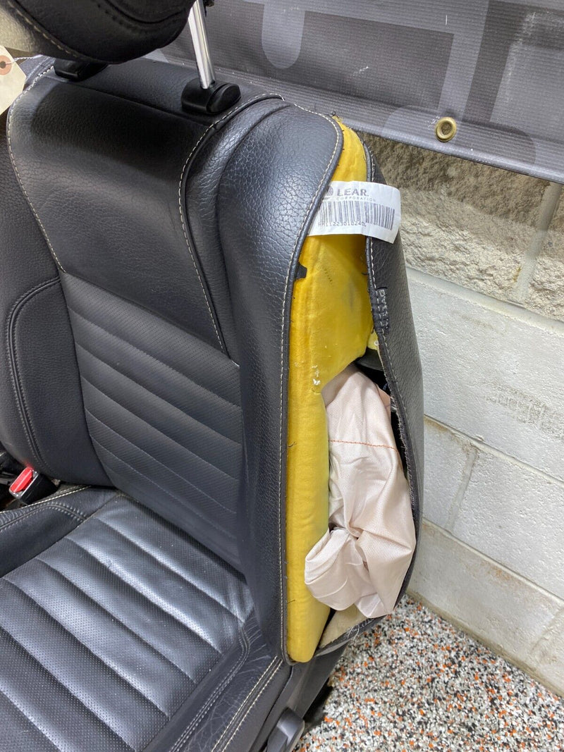 2012 MUSTANG GT OEM BLACK LEATHER FRONT SEATS PAIR DRIVER PASSENGER USED **READ*
