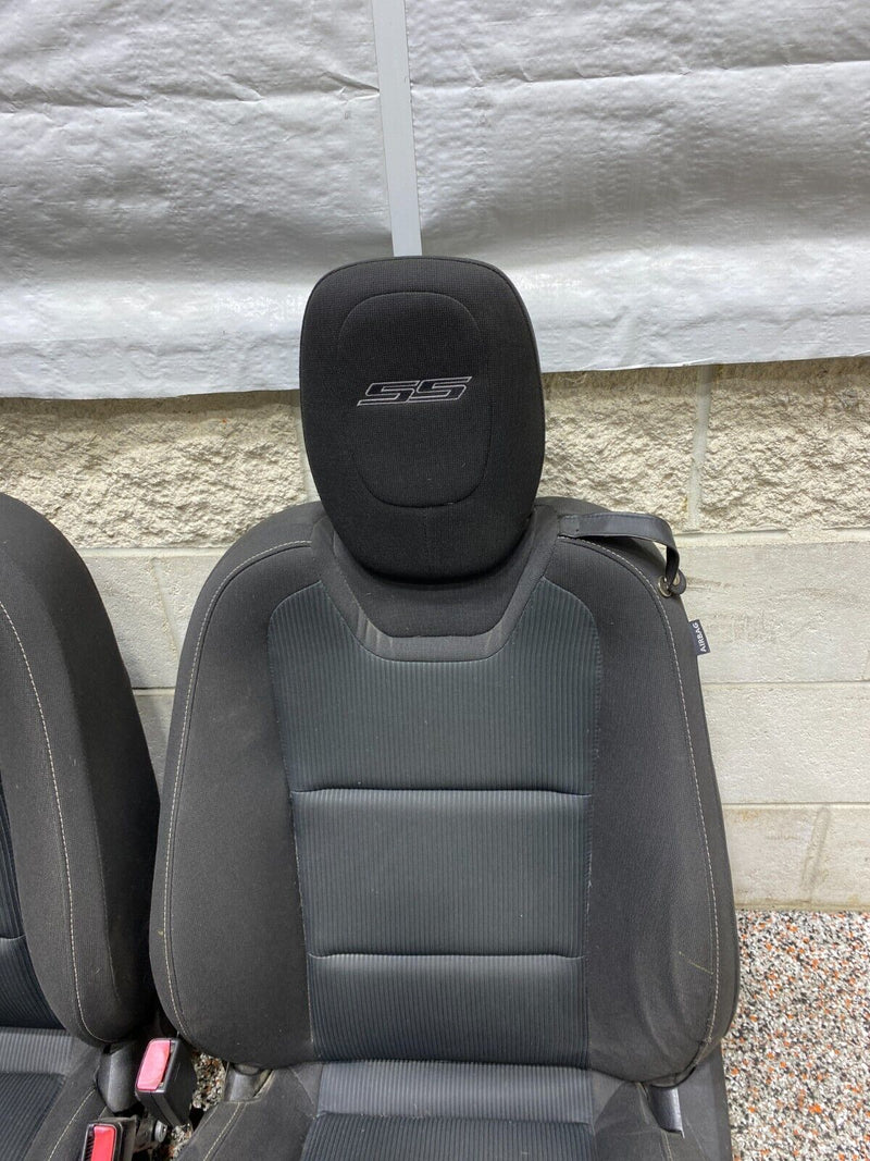 2010 CAMARO SS OEM SEAT SET FRONT REAR BLACK CLOTH SEATS NICE CONDITION! USED