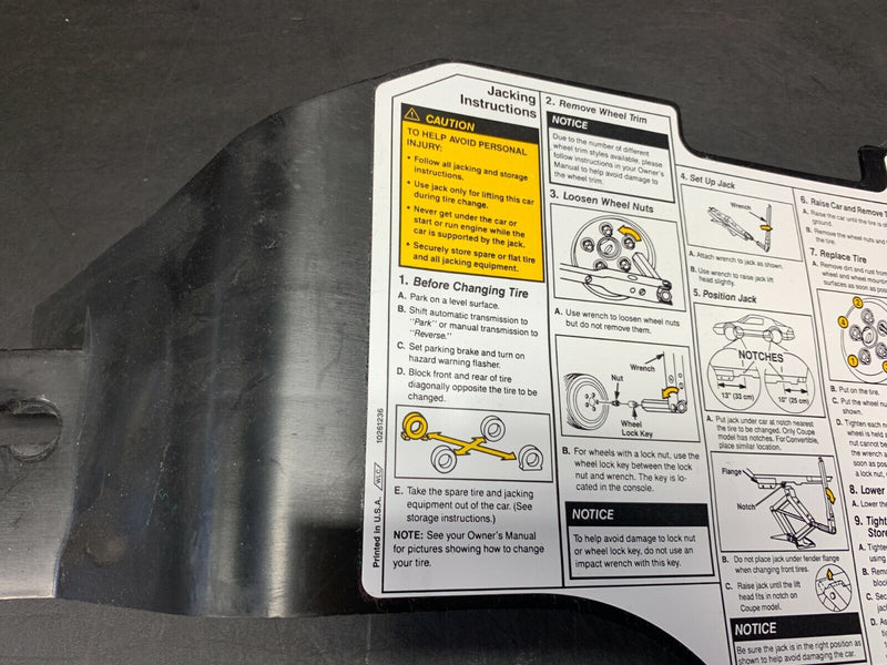 2001 CAMARO SS OEM FUSE BOX PANEL COVER