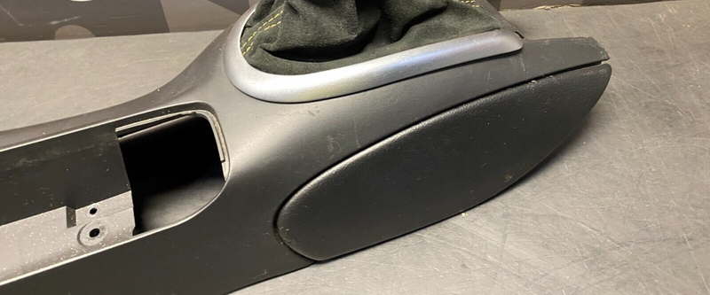 2004 PORSCHE 911 GT3 OEM CENTER CONSOLE ASSEMBLY WITH SHIFT BOOT YELLOW STITCH