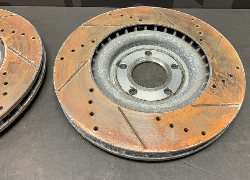 2013 FORD MUSTANG GT AFTERMARKET DRILLED SLOTTED FRONT ROTORS