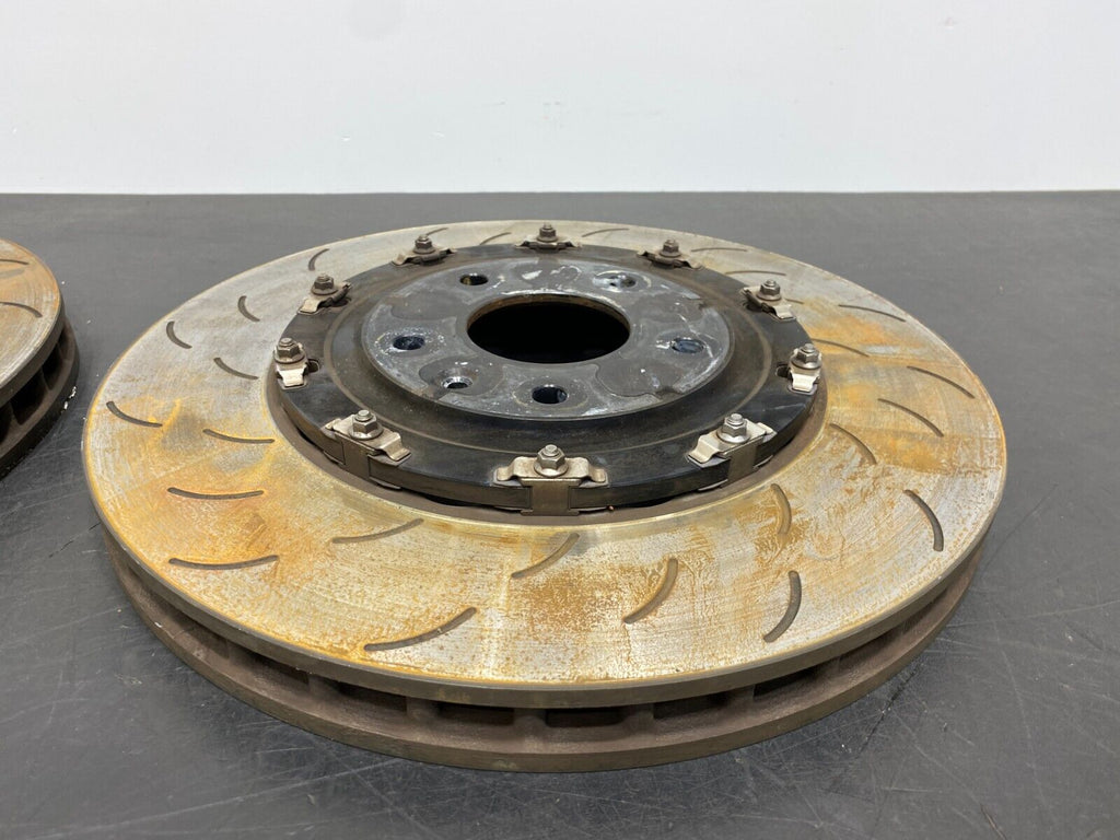 2015 CORVETTE C7 Z06 OEM FRONT 2 PIECE STEEL BRAKE ROTORS USED