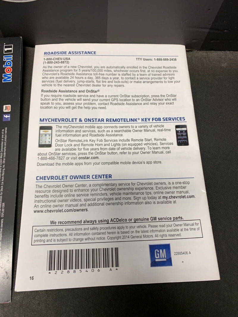 2015 CORVETTE C7 Z06 OEM BOOKLETS