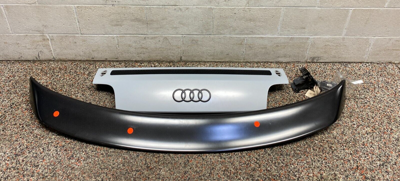 2012 AUDI R8 GT OEM COUPE MATTE CARBON FIBER REAR WING SPOILER SET USED RARE!!