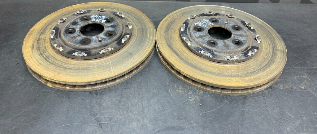 2014 CAMARO ZL1 OEM 2 PIECE FRONT BRAKE ROTORS PAIR DRIVER PASSENGER USED