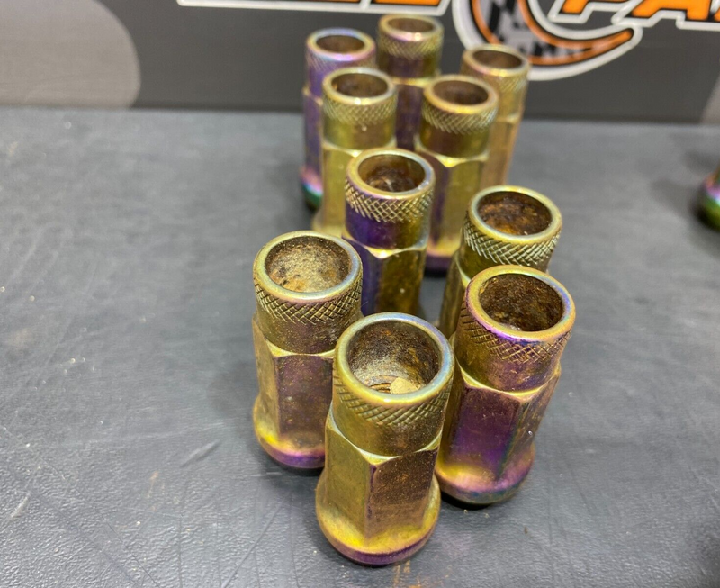 2008 MITSUBISHI EVOLUTION X AFTERMARKET GOLD LUG NUT SET (20) USED