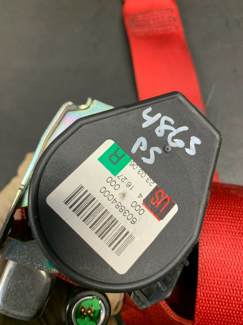 2006 PORSCHE CAYMAN S 987 OEM PASSENGER RED SEAT BELT