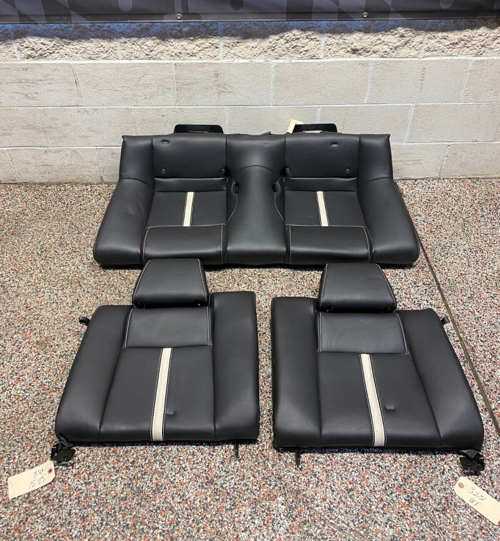 2014 FORD MUSTANG GT OEM REAR SEATS BACKREST BOTTOM WHITE STRIPE!