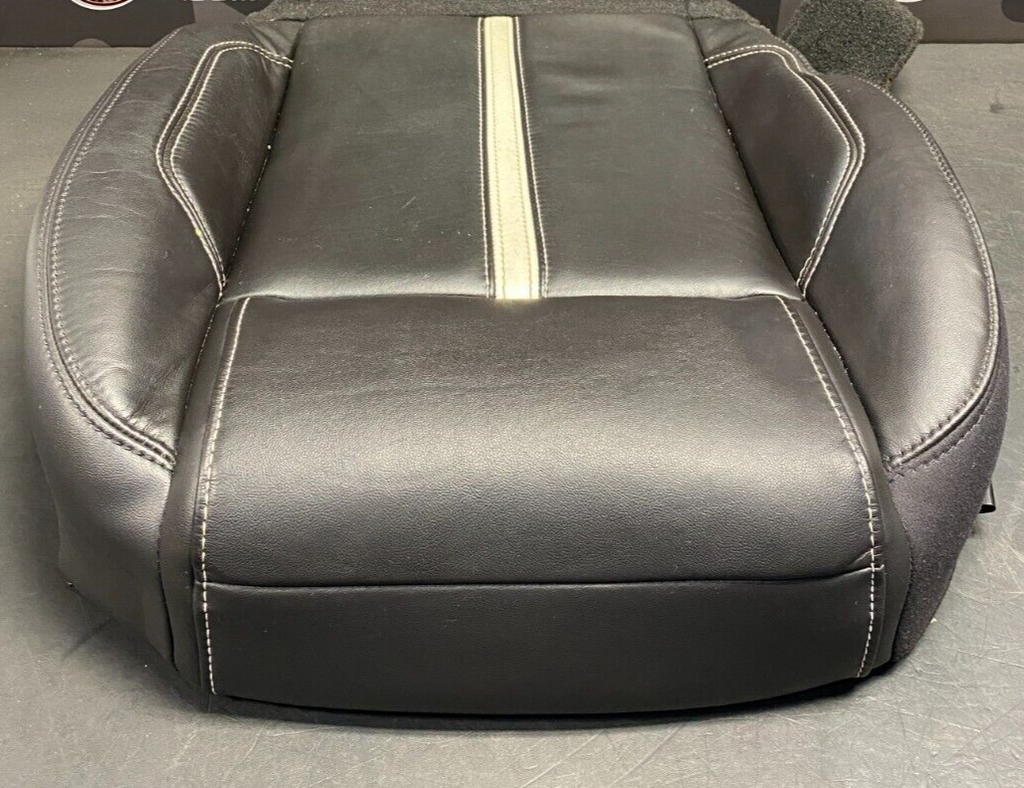 2014 FORD MUSTANG GT OEM PASSENGER SEAT BOTTOM COVER WITH FOAM WHITE STRIPE!