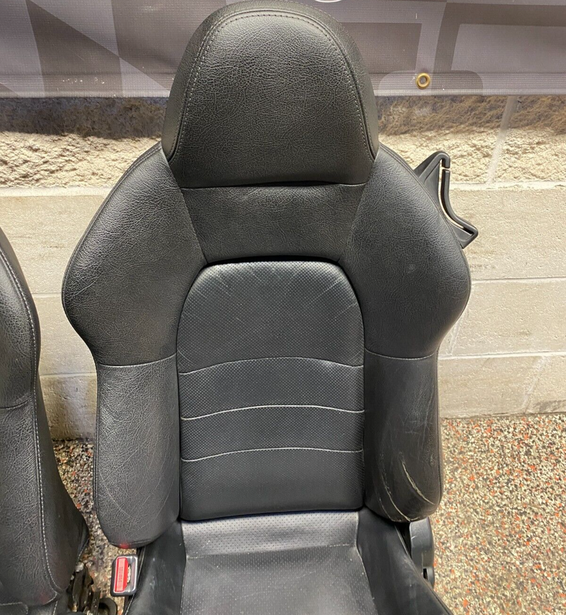 2007 HONDA S2000 AP2 OEM BLACK FRONT SEATS PAIR DRIVER PASSENGER USED