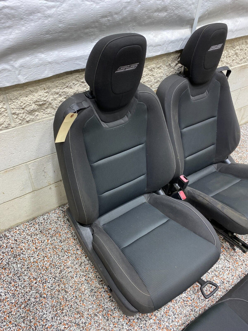 2010 CAMARO SS OEM SEAT SET FRONT REAR BLACK CLOTH SEATS NICE CONDITION! USED