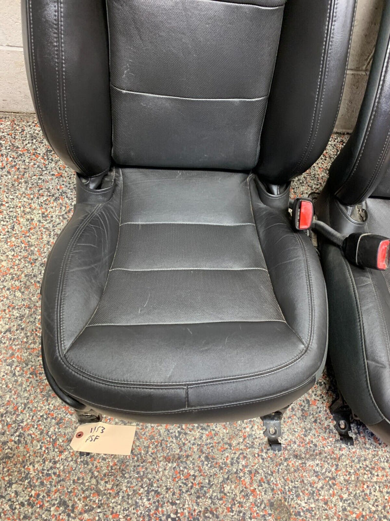 2012 CORVETTE C6 GRANDSPORT OEM BLACK LEATHER FRONT SEATS