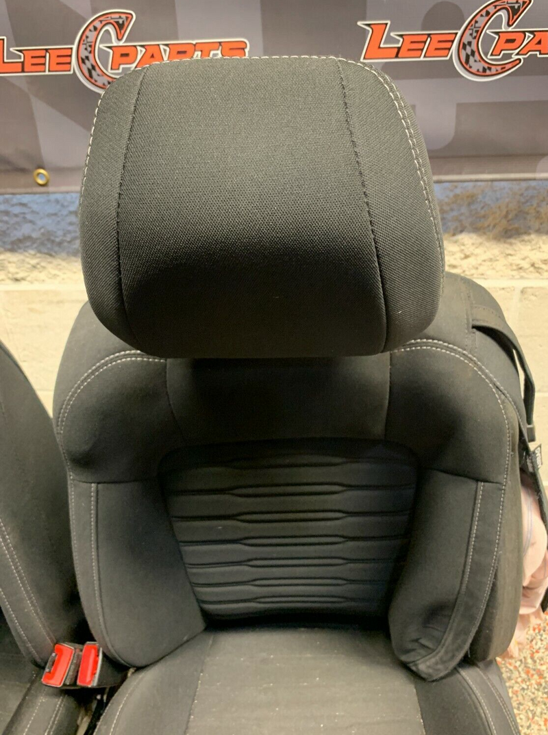 2017 FORD MUSTANG GT COUPE OEM BLACK CLOTH FRONT REAR SEATS -BLOWN BAG-
