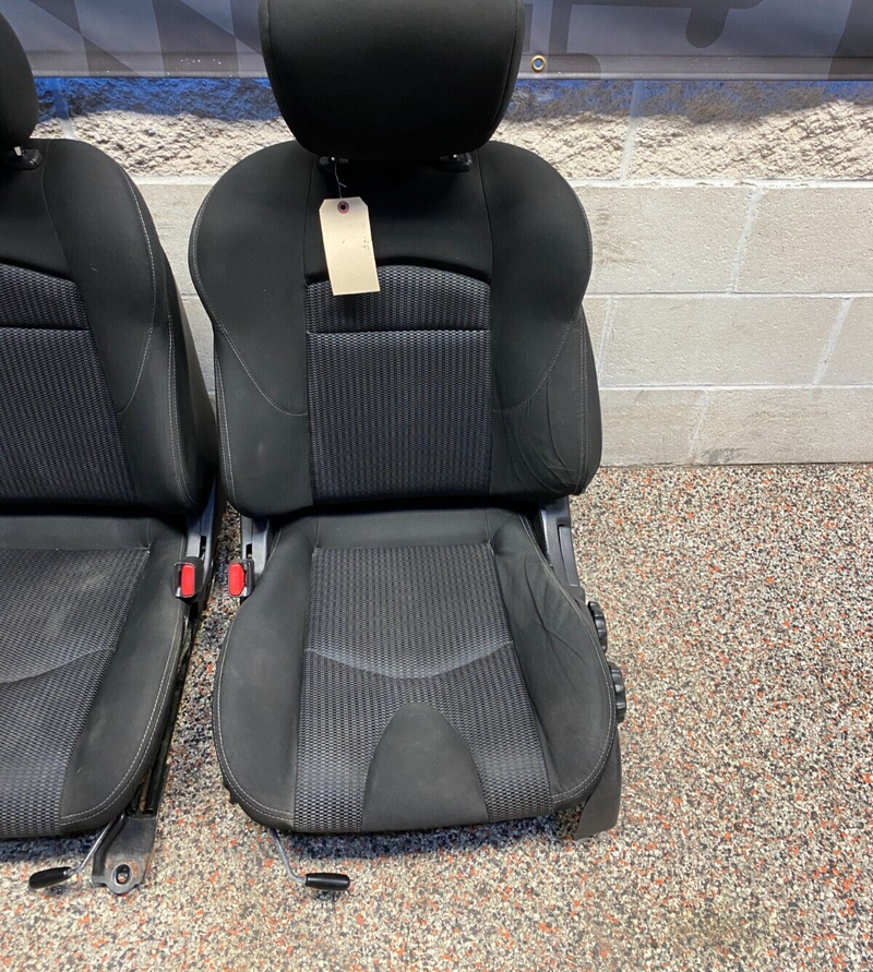 2011 NISSAN 370Z SPORT SEATS DRIVER PASSENGER BLACK CLOTH USED OEM