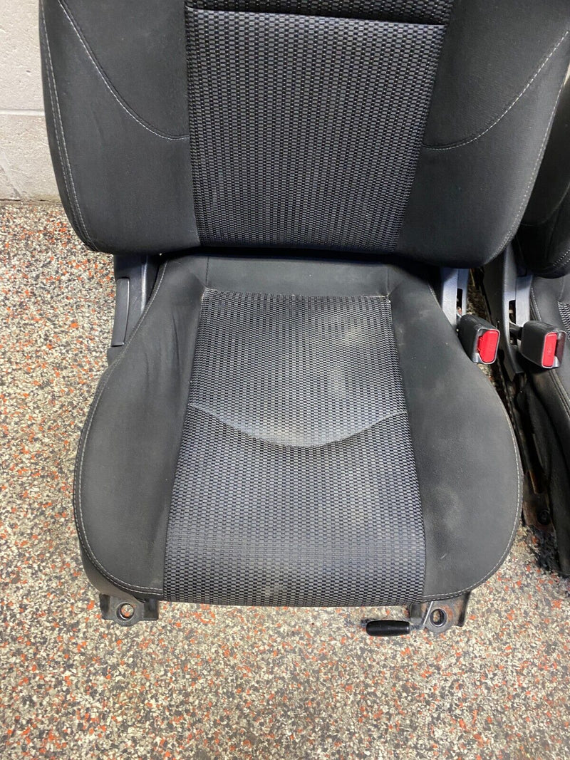 2011 NISSAN 370Z SPORT SEATS DRIVER PASSENGER BLACK CLOTH USED OEM