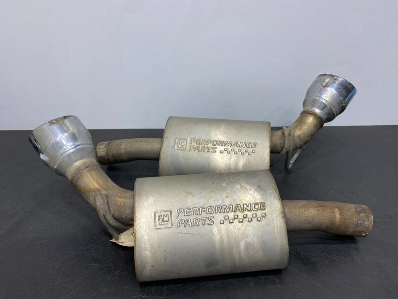 2010 CAMARO SS COUPE OEM GM PERFORMANCE AXLE BACK EXHAUST MUFFLER PAIR USED