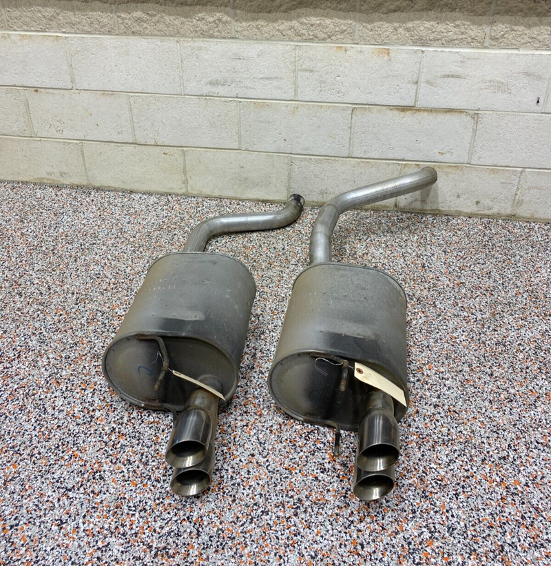 2007 CORVETTE C6 OEM MUFFLERS AXLE BACK EXHAUST PAIR DR PS USED 33K MILES